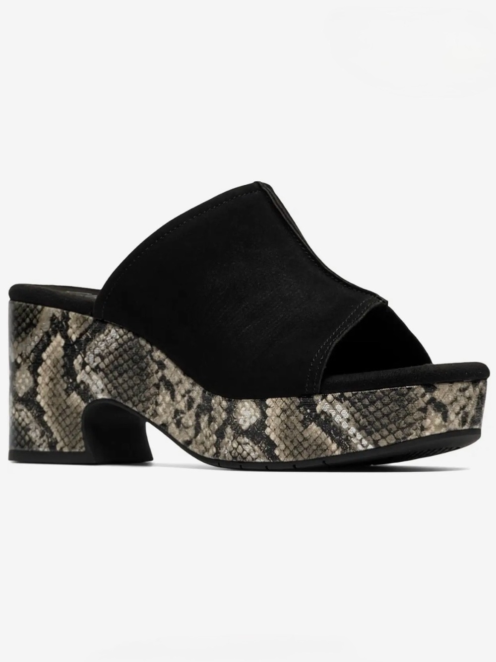 NIB Clarks Nerisa Vine black suede mules 8